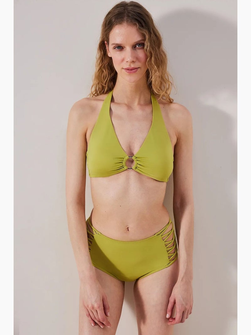 Parte de baixo de biquíni high fashion penti Verde cáqui - Kiabi
