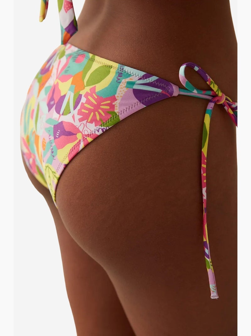 Parte de baixo de biquíni laguna com detalhe de amarração lateral penti Rosa-fluo - Kiabi