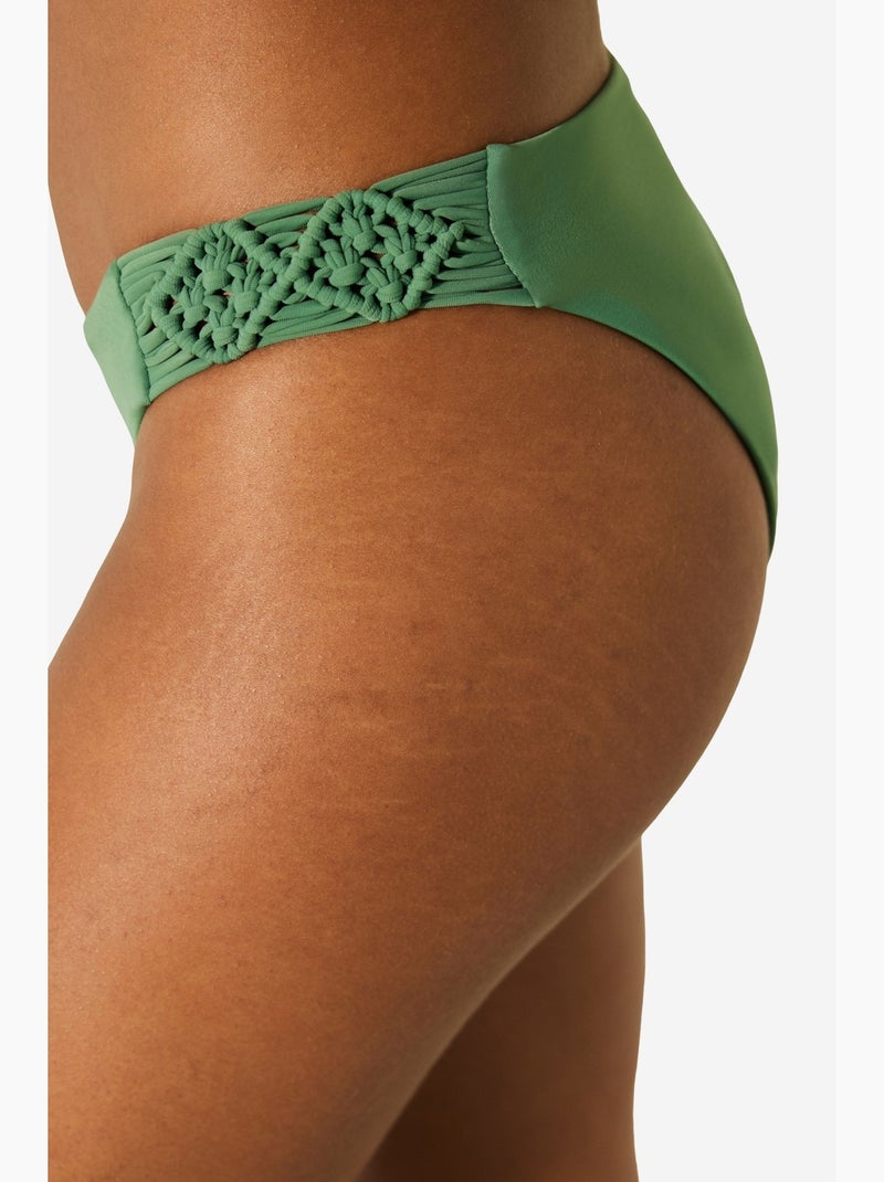Parte de baixo de biquíni laguna com detalhe em macramé penti Verde garrafa - Kiabi