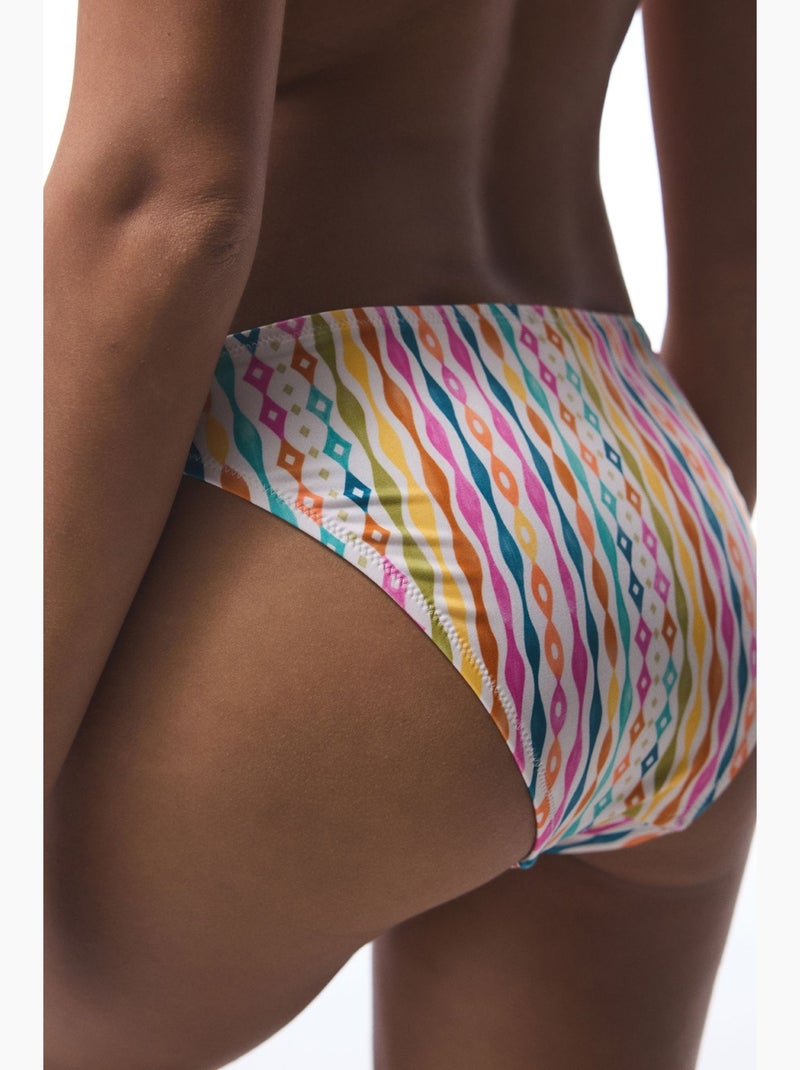 Parte de baixo de biquíni mae às riscas em macramé penti Branco - Kiabi