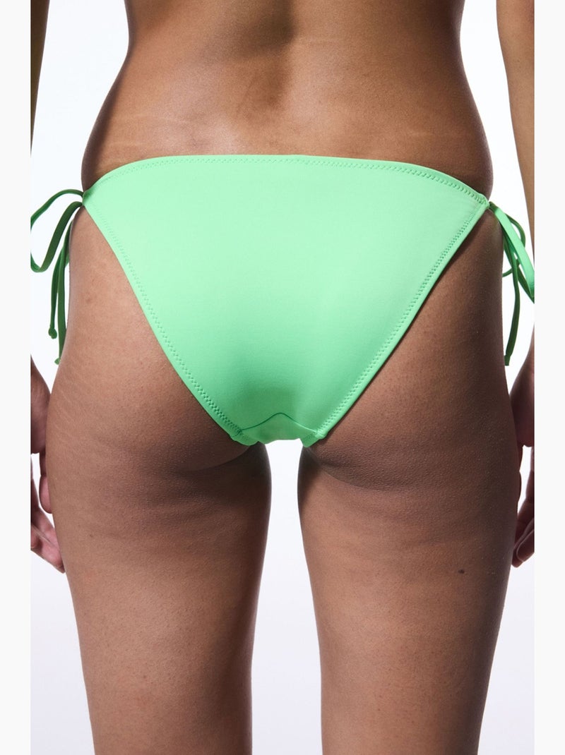 Parte de baixo de biquíni riviera com laços penti Verde menta - Kiabi
