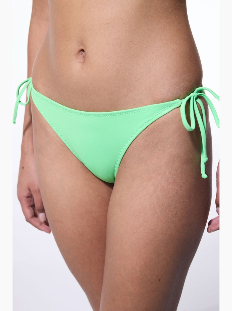 Parte de baixo de biquíni riviera com laços penti Verde menta - Kiabi