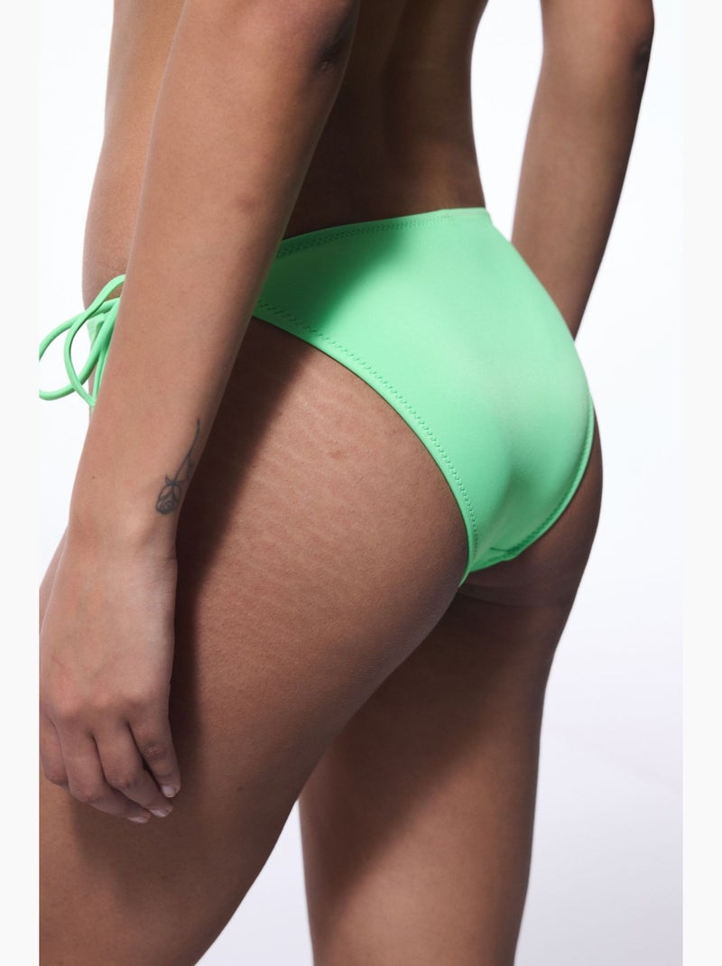 Parte de baixo de biquíni riviera com laços penti Verde menta - Kiabi
