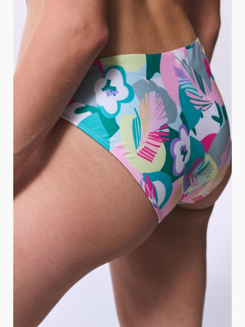 Parte de baixo de biquíni sheila floral penti Verde menta - Kiabi