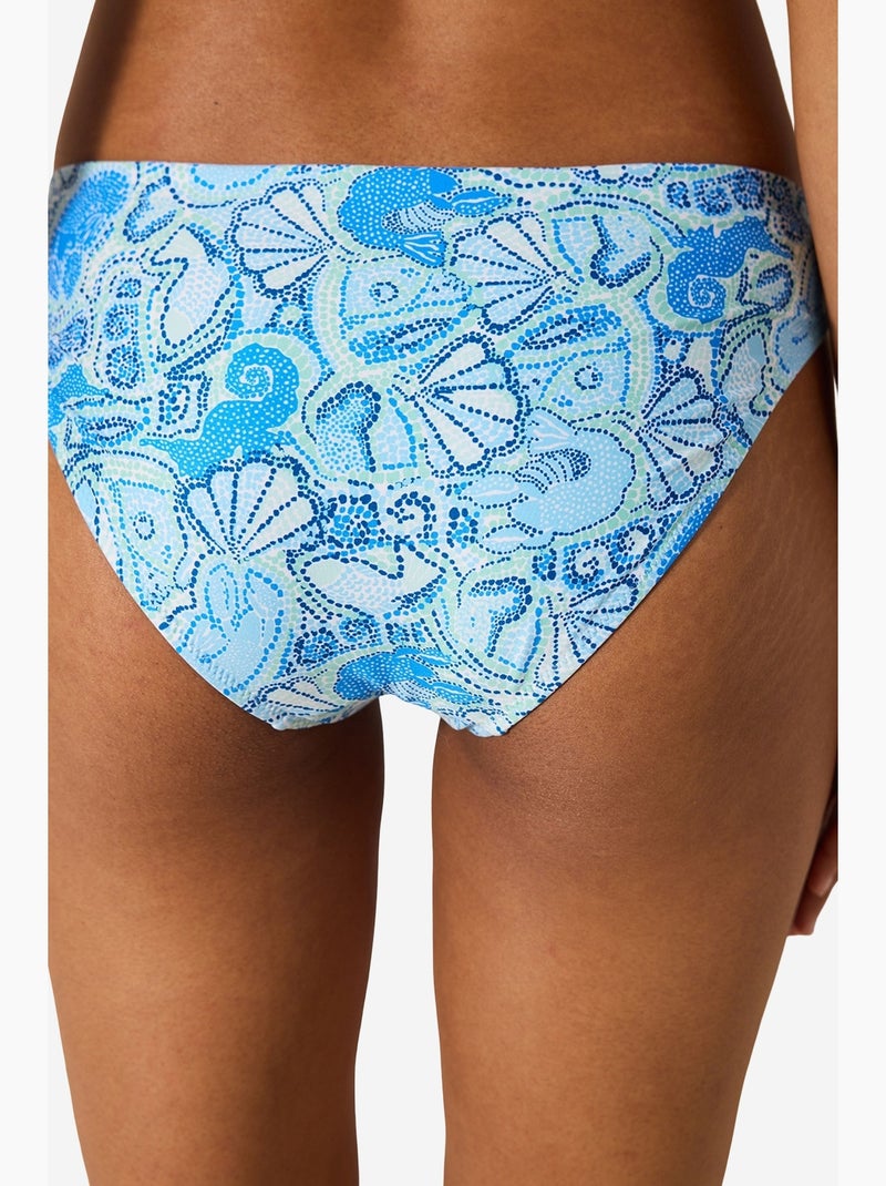 Parte de baixo de biquíni shell side penti Azul Branco - Kiabi