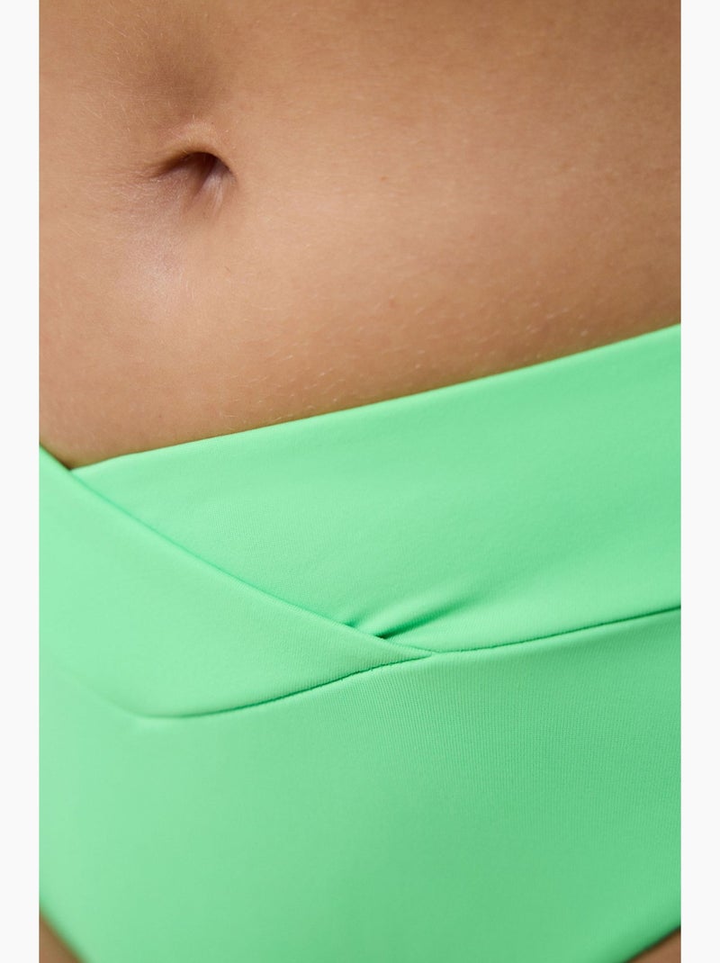 Parte de baixo de biquíni slip com corte em v penti Verde menta - Kiabi