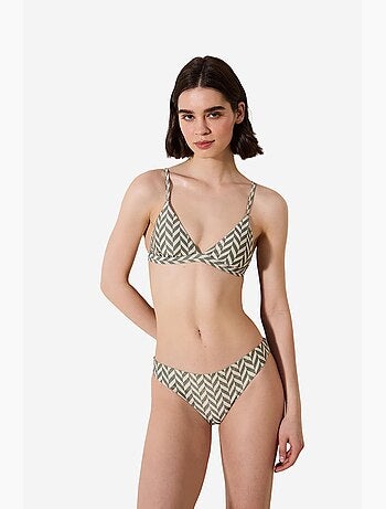 Parte de baixo de biquíni slip em bambu com brilho penti