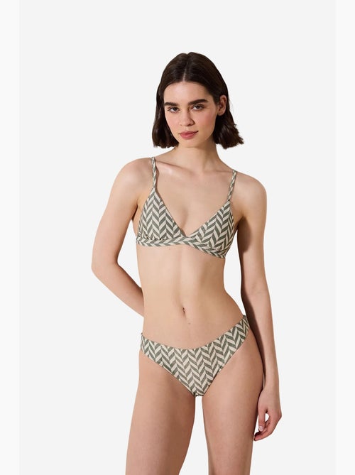 Parte de baixo de biquíni slip em bambu com brilho penti - Kiabi Parte de baixo de biquíni slip em bambu com brilho penti - Kiabi