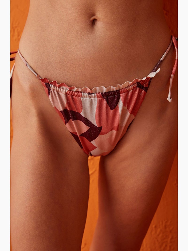 Parte de baixo de biquíni sparkle super frill penti Vermelho/Rosa - Kiabi