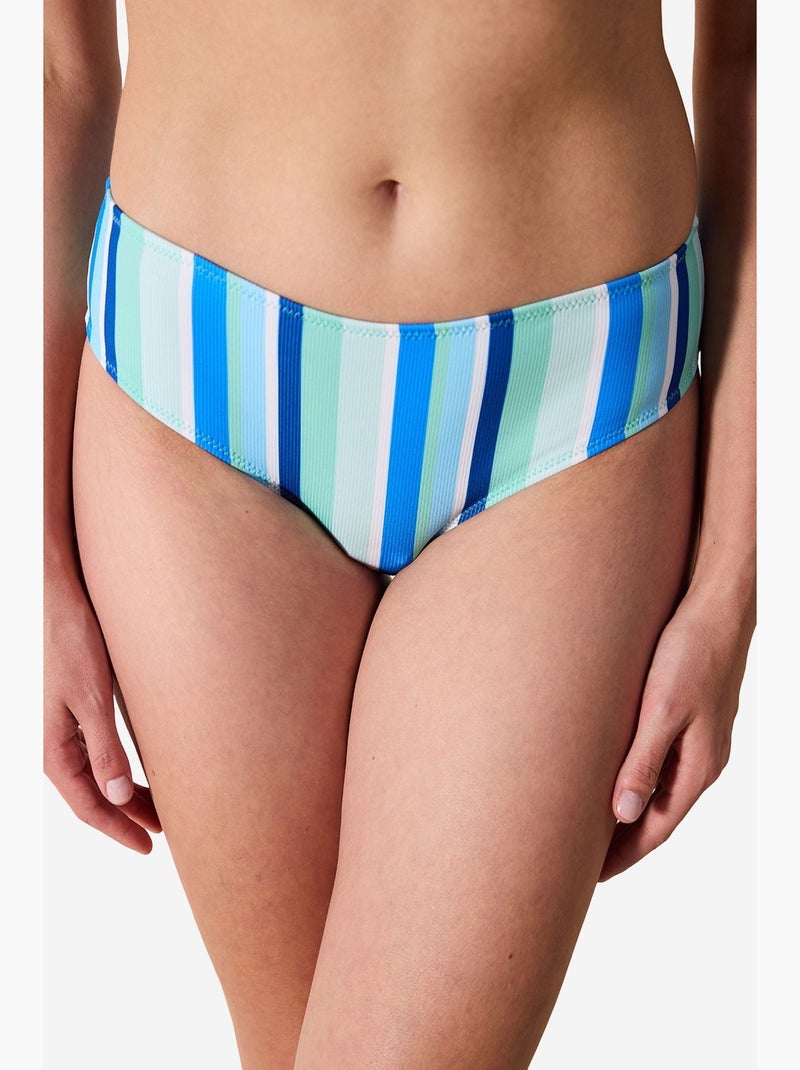 Parte de baixo de biquíni texturizada ocean penti Azul Branco - Kiabi
