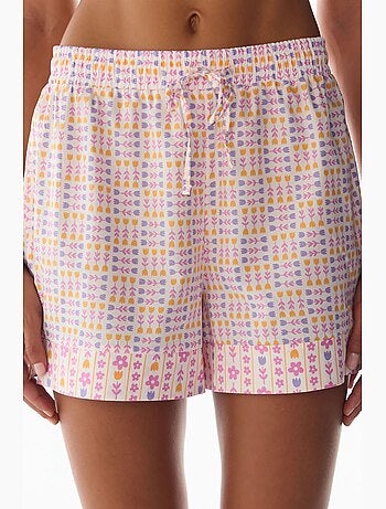 Parte de baixo de pijama curta com estampa floral penti