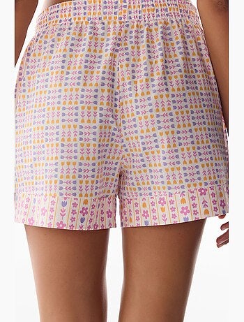 Parte de baixo de pijama curta com estampa floral penti
