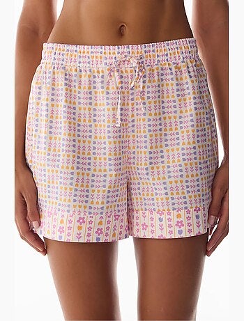 Parte de baixo de pijama curta com estampa floral penti
