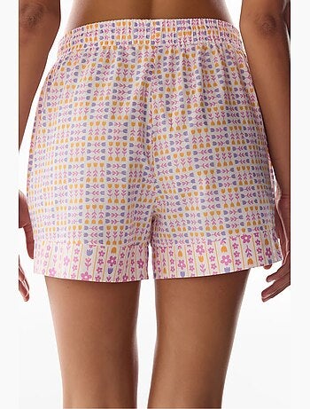 Parte de baixo de pijama curta com estampa floral penti