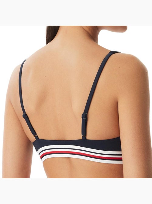 Parte de cima de biquíni de mulher tommy hilfiger com riscas marinho - Kiabi