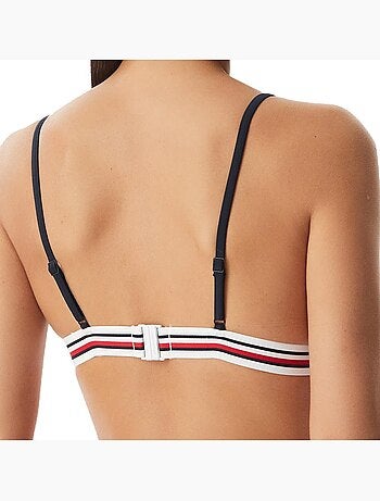 Parte de cima de biquíni triângulo tommy hilfiger marine para mulher