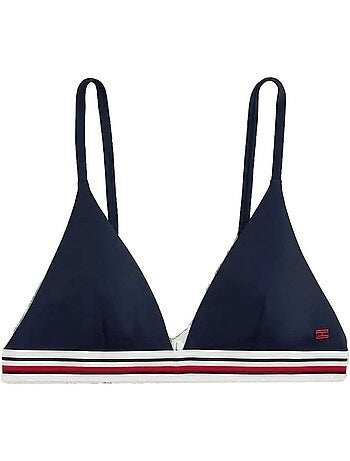 Parte de cima de biquíni triângulo tommy hilfiger marine para mulher