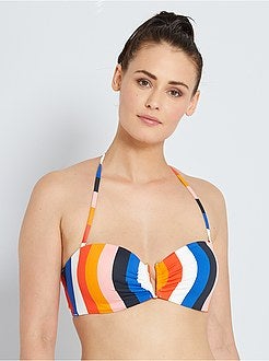 Parte de cima de fato de banho com faixa às riscas - Kiabi