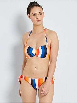 Parte de cima de fato de banho com faixa às riscas - Kiabi