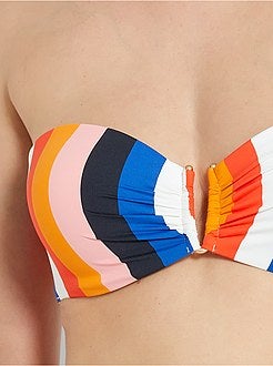 Parte de cima de fato de banho com faixa às riscas - Kiabi