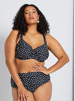 Parte de cima de fato de banho com pontilhado - Kiabi