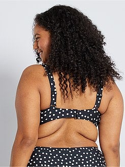 Parte de cima de fato de banho com pontilhado - Kiabi