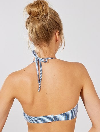 Parte de cima de fato de banho em faixa - Kiabi