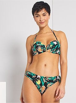 Parte de cima de fato de banho em faixa com capas - Kiabi