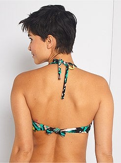 Parte de cima de fato de banho em faixa com capas - Kiabi