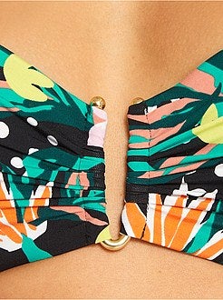 Parte de cima de fato de banho em faixa com capas - Kiabi