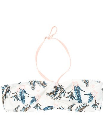 Parte de cima de fato de banho em faixa entrançada - Kiabi