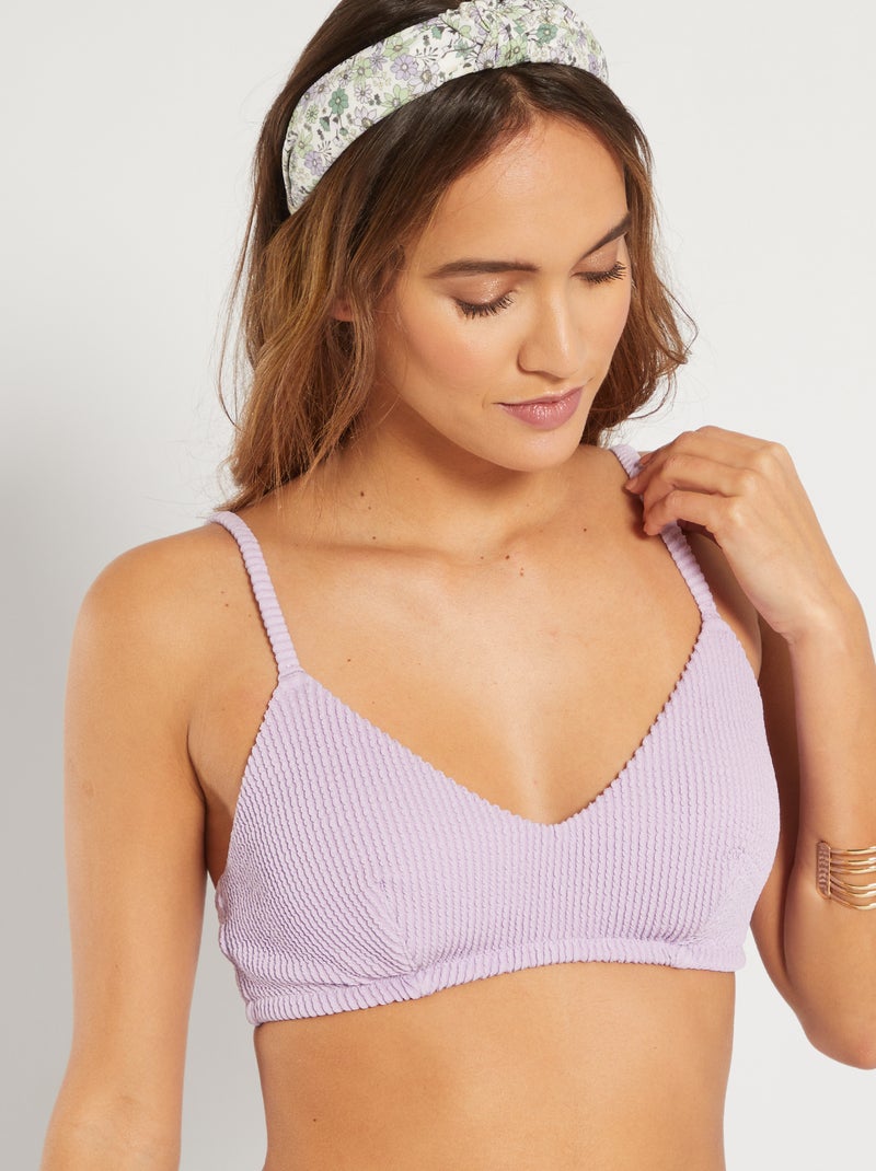 Parte de cima de fato de banho em forma de soutien VIOLETA - Kiabi