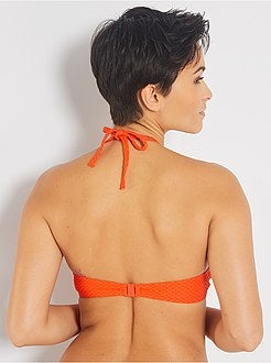 Parte de cima de fato de banho em jacquard - Kiabi