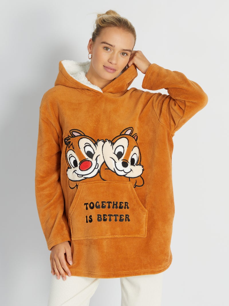 Parte de cima de pijama polar 'Tico e Teco' 'Disney' CASTANHO - Kiabi