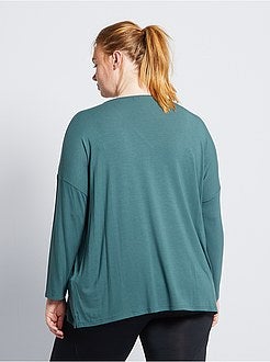 Parte de cima de pijama pormenor em renda - Kiabi