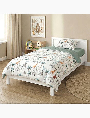 Parure de cama bebê reversível em gaze de algodão | sevira kids