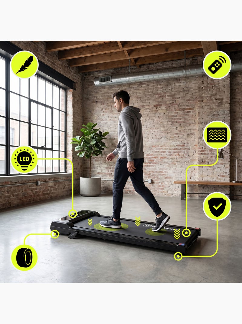 Passadeira de caminhada motorizada sob a secretária walkpad hypermotion até 6 km/h Preto - Kiabi