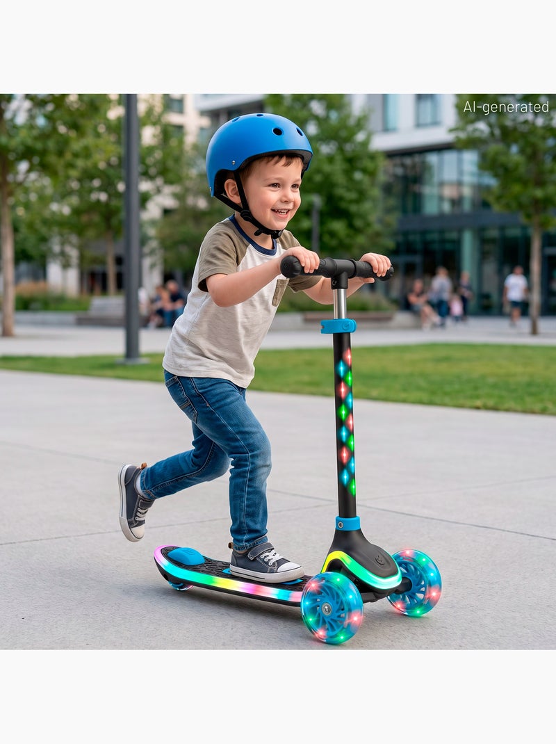 Patinete de 3 rodas com luzes +3 anos - evo Azul - Kiabi
