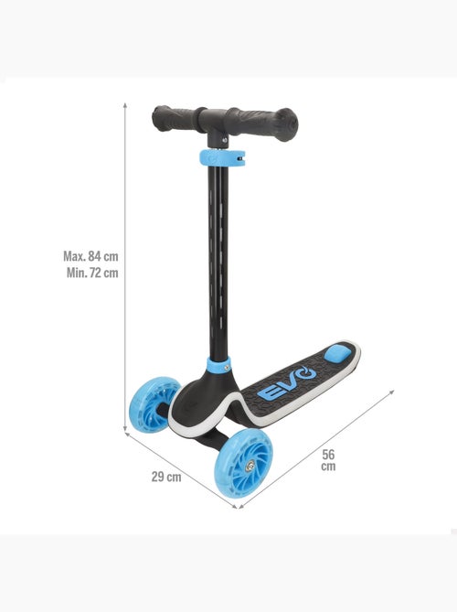 Patinete de 3 rodas com luzes +3 anos - evo - Kiabi