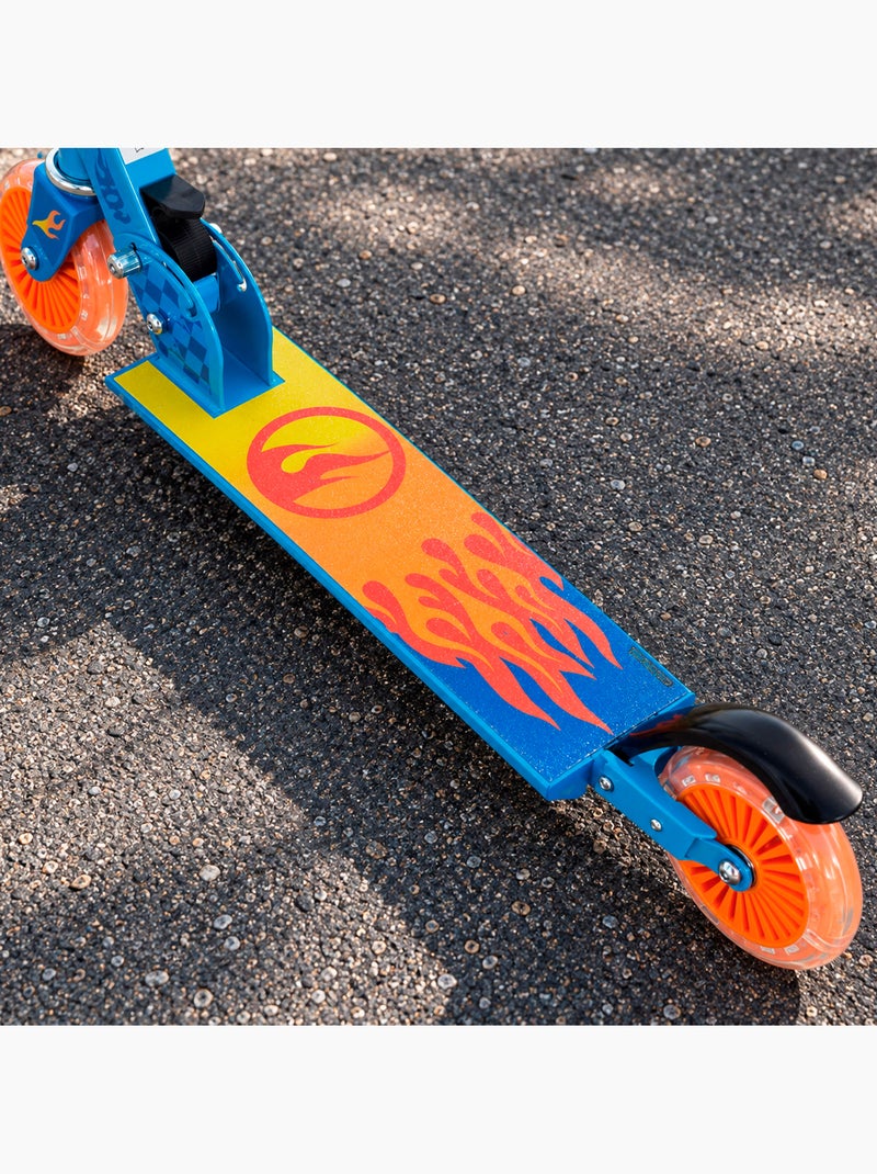 Patinete dobrável e ajustável com 2 rodas iluminadas e freio traseiro - hot wheels N/D - Kiabi