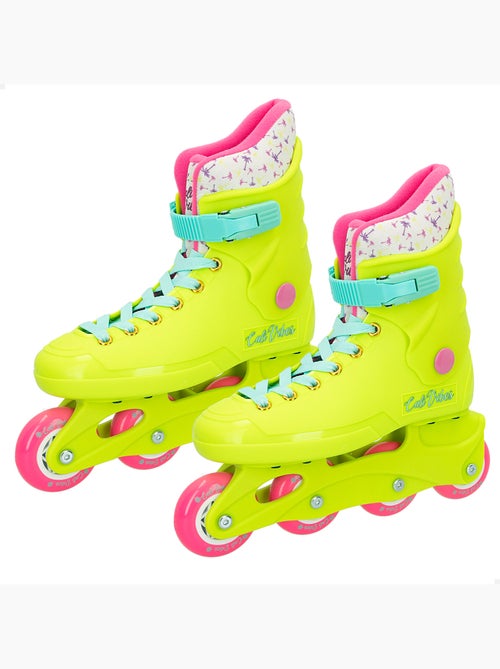Patins em linha amarelo neon t. 36-37 cb riders - Kiabi