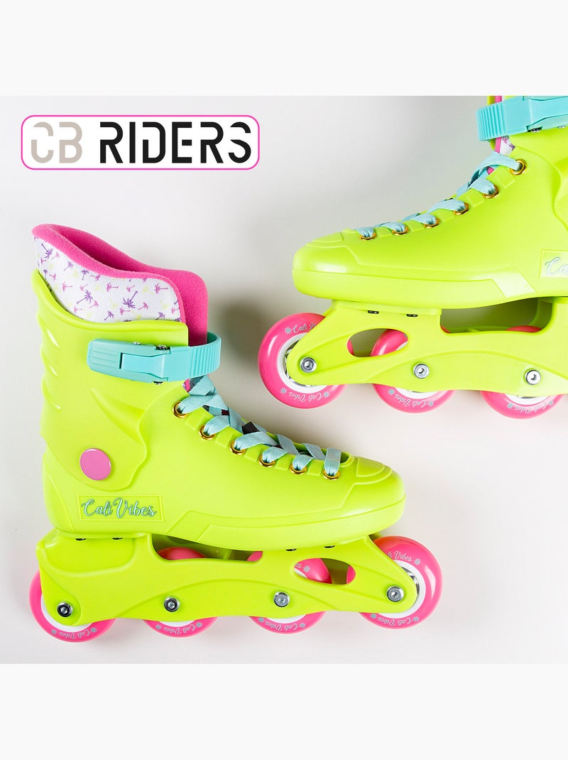 Patins em linha amarelo neon t. 38-39 cb riders N/D - Kiabi