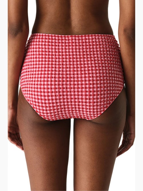 Paulina cueca de biquíni aos quadrados texturada de cintura subida penti - Kiabi Paulina cueca de biquíni aos quadrados texturada de cintura subida penti - Kiabi