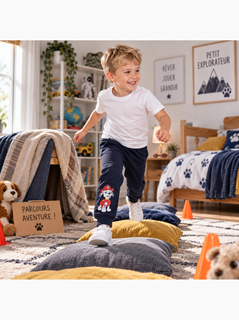 Paw patrol - calças de treino estampadas, de corte largo, com pernas justas Azul-marinho - Kiabi