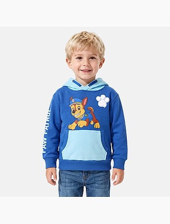 Paw patrol - camisola com capuz estampada, bolso tipo canguru