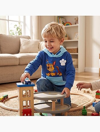 Paw patrol - camisola com capuz estampada, bolso tipo canguru