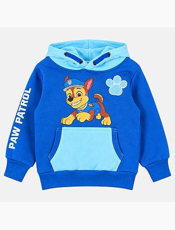 Paw patrol - camisola com capuz estampada, bolso tipo canguru