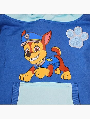 Paw patrol - camisola com capuz estampada, bolso tipo canguru
