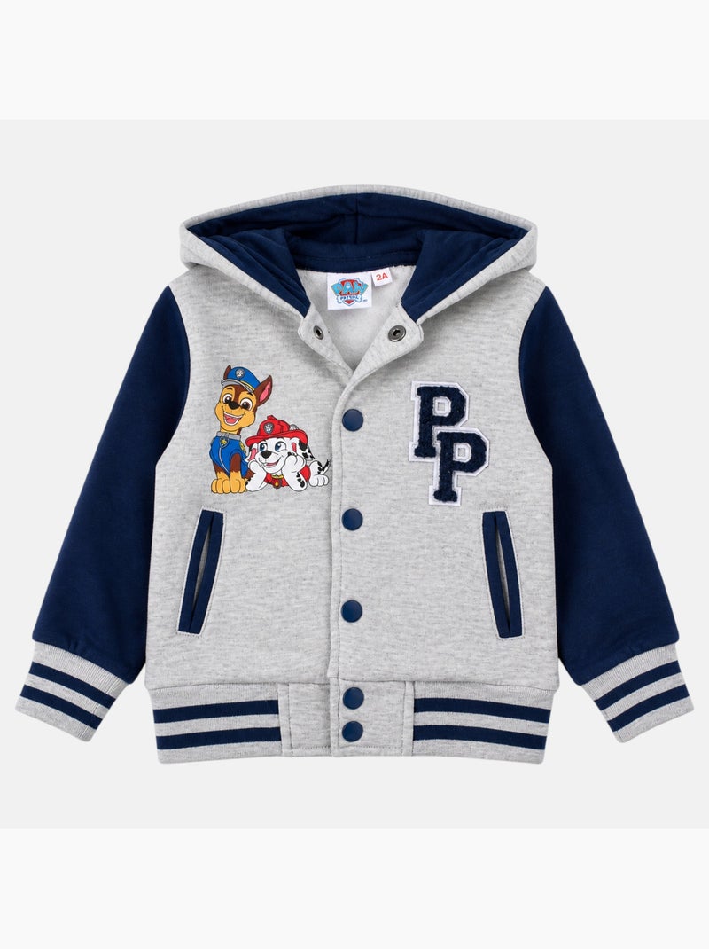 Paw Patrol - Casaco com capuz menino estampado Cinza - Kiabi