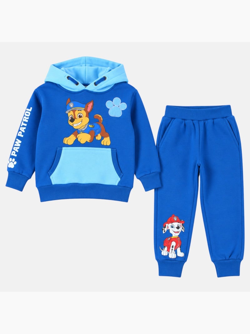 Paw patrol - conjunto composto por casaco com fecho de correr e gola alta e calças de treino Azul - Kiabi